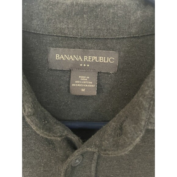 Banana Republic Men's Gray Long Sleeve SIZE MEDIUM button Down Shirt - Picture 2 of 5